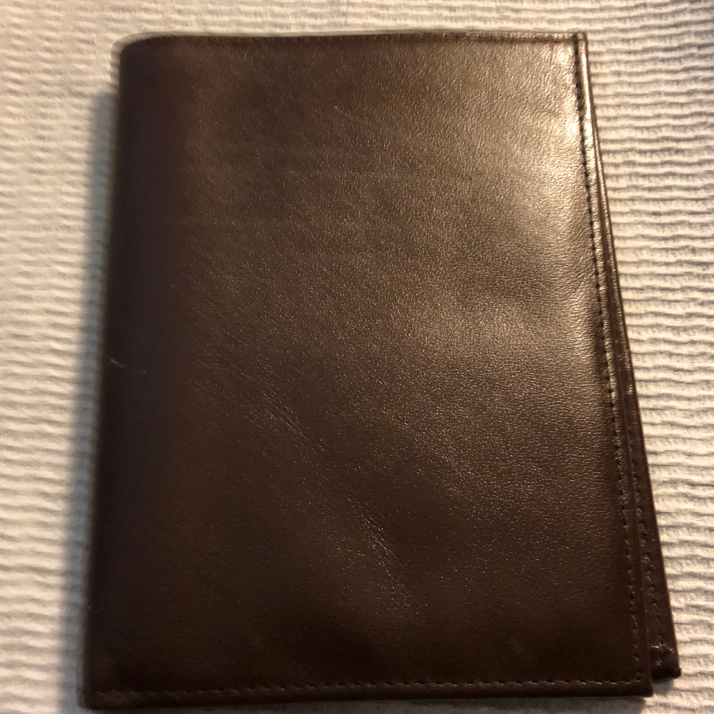 Brown Leather Passport Wallet